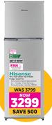 Hisense 161L Titan Silver Top Freezer Fridge H220TTS