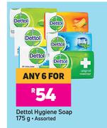 Dettol Hygiene Soap Assorted-For Any 6 x 175g