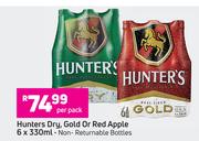 Hunters Dry, Gold Or Red Apple-6 x 330ml Per Pack