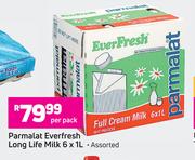 Parmalat Everfresh Long Life Milk Assorted-6 x 1L Per Pack