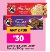 Bakers Red Label Cream Biscuits Assorted-For Any 2 x 200g