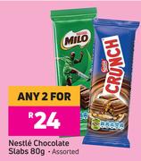Nestle Chocolate Slabs Assorted-For Any 2 x 80g