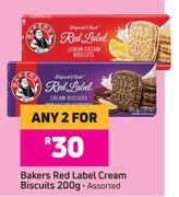 Bakers Red Label Cream Biscuits Assorted-For Any 2 x 200g