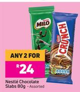 Nestle Chocolate Slabs-For 2 x 80g