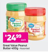 Great Value Peanut Butter-400g Each