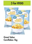 Great Value Cornflakes-For 3 x 1kg