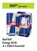 Red Bull Energy Drink-4 x 250ml Per Pack