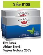 Five Roses African Blend Tagless Teabags-For 2 x 200's