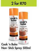 Cook 'n Bake Non Stick Spray-For 2 x 500ml