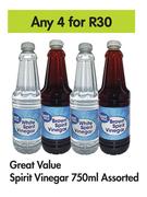 Great Value Spirit Vinegar-For 4 x 750ml