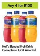 Hall's Blended Fruit Drink Concentrate-For 4 x 1.25L