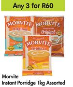 Morvite Instant Porridge Assorted-For Any 3 x 1Kg