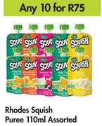 Rhodes Squish Puree Assorted-For Any 10 x 110ml