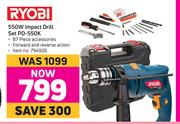 Ryobi 550W Impact Drill Set PD-550K