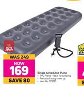 Out & About Single Airbed & Pump