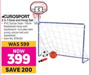 Eurosport 2 In 1 Goal & Hoop Set