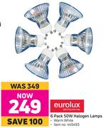 Eurolux 6 Pack 50W Halogen Lamps