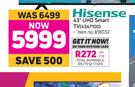 Hisense 43" (109cm)UHD Smart TV 43A7100