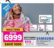 Samsung 43" (109cm)UHD Smart TV 43TU7000