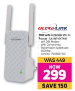 Ultra Link 300 WiFi Extender WiFi Router UL-INT-EXTA9