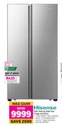 Hisense 516L Side By Side Inox Fridge H670SIA