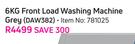 Defy 6Kg Front Load Washing Machine Grey DAW382