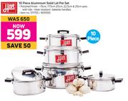 Hart 10 Piece Aluminium Solid Lid Pot Set