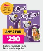 Cuddlers Jumbo Pack Disposable Nappies-For Any 2