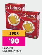 Canderel Sweetener-For 2 x 100's Pack