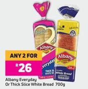 Albany Everyday Or Thick Slice White Bread-For Any 2 x 700g