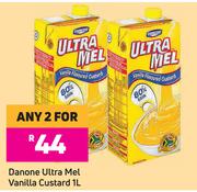 Danone Ultra Mel Vanilla Custard-For Any 2 x 1L