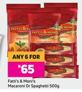 Fatti's & Moni's Macaroni Or Spaghetti-For Any 6 x 500g