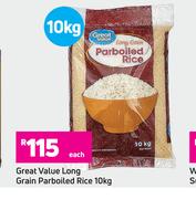 Great Value Long Grain Parboiled Rice-10Kg Each