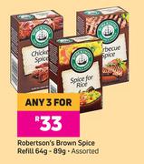 Robertson's Brown Spice Refill Assorted-For Any 3 x 64g/89g
