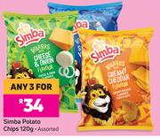 Simba Potato Chips Assorted-For Any 3 x 120g