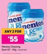 Mentos Chewing Gum Assorted-For Any 2 x 57/61g