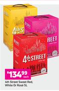 4th Street, Sweet Red, White Or Rose-5L Each