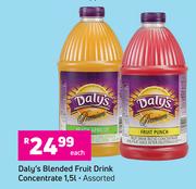 Daly's Blended Fruit Drink Concentrate Assorted-1.5L Each