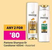 Pantene Shampoo Or Conditioner Assorted-For Any 2 x 400ml