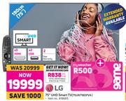 LG 75" UHD Smart TV 75UN7180PVA