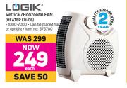 Logik Vertical/ Horizntal Fan Heater FH-06
