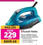 Russell Hobbs Power 2000W Steam Spray Iron RHI-2000TR