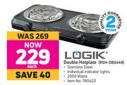 Logik Double Hotplate RSH-080449