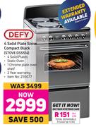 Defy 4 Solid Plate Stove Compact (Black) STOVE DSS514