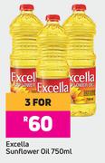Excella Sunflower Oil-For 3 x 750ml