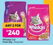 Whiskas Cat Food-For Any 2 x 2Kg