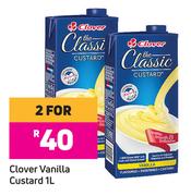 Clover Vanilla Custard-For 2 x 1L