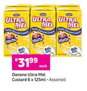 Danone Ultra Mel Custard-6 x 125ml Each
