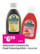 Robertsons Essence Or Food Colouring Assorted-40ml Each