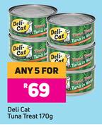 Deli Cat Tuna Treat-For 5 x 170g
